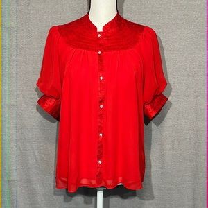 Moulinette Soeurs Anthro Colline Victorian Blouse Shirt size 4